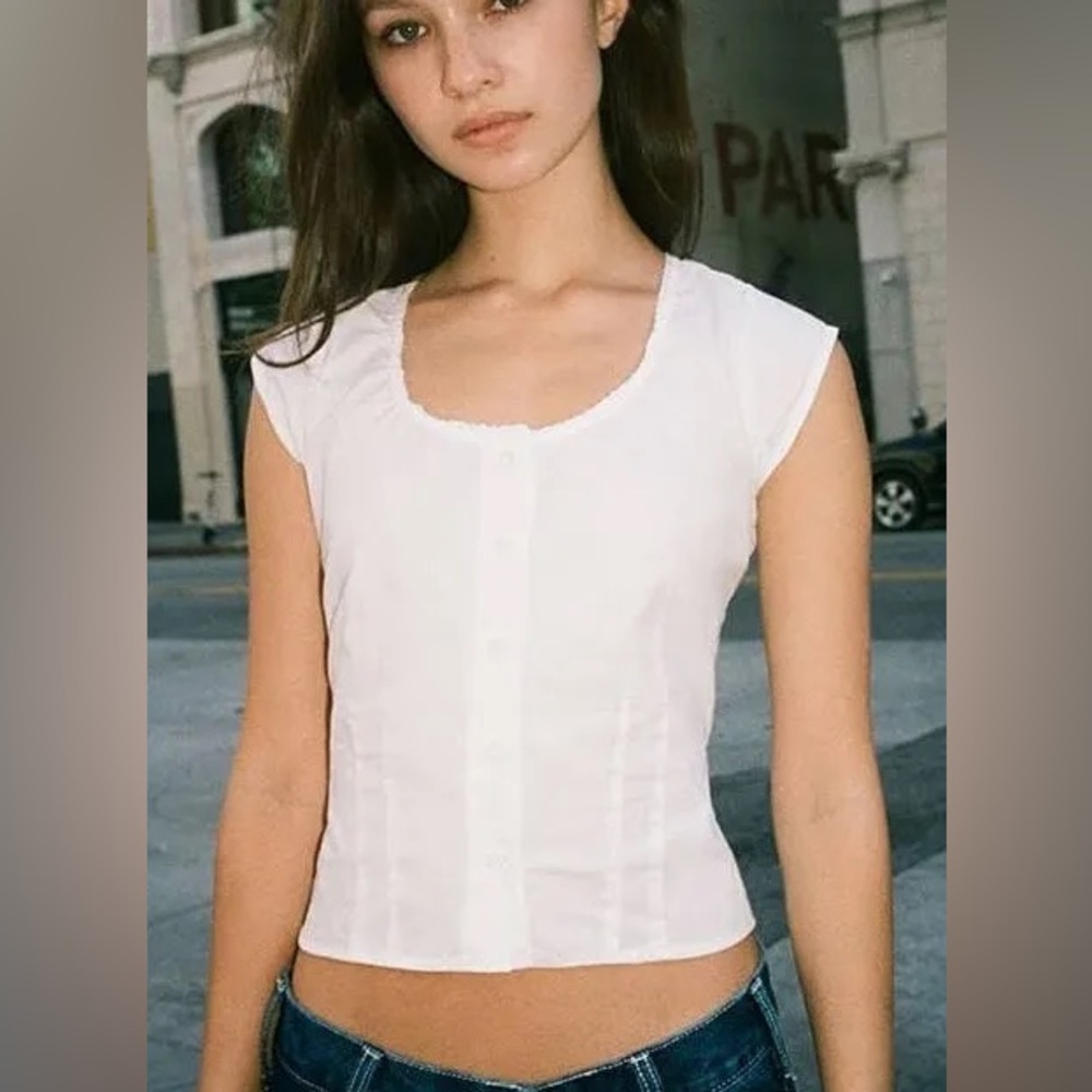 Brandy Melville White button down top